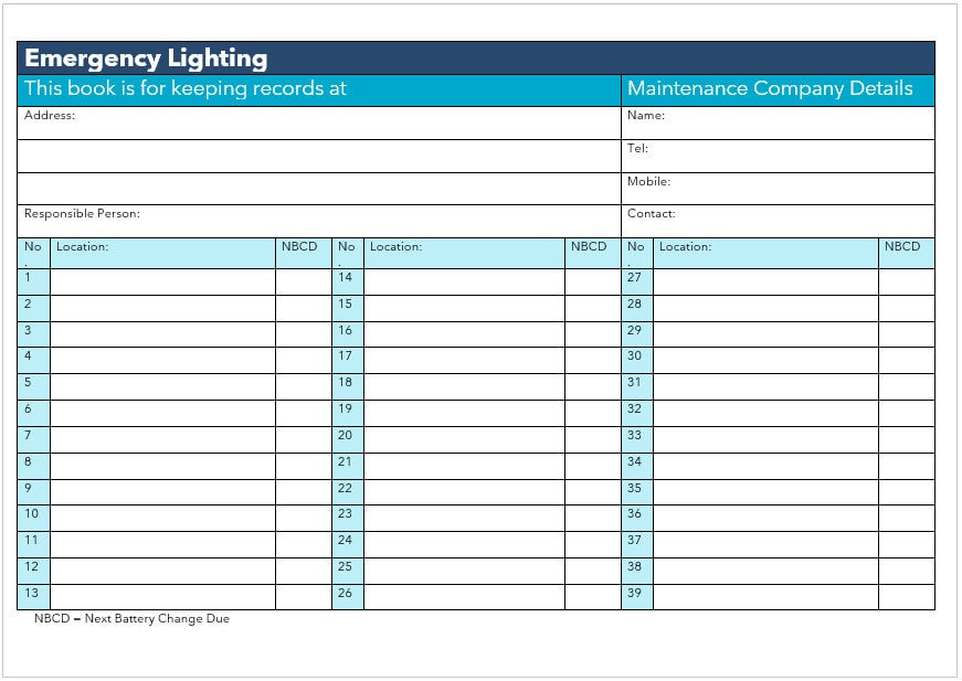 Fire Safety Log for Any Business, Microsoft Word, Open Office or Libre ...