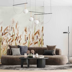 Wallpaper reed Color FREE SHIPPING WORLDWIDE Wall Decor Mural Peel and ...
