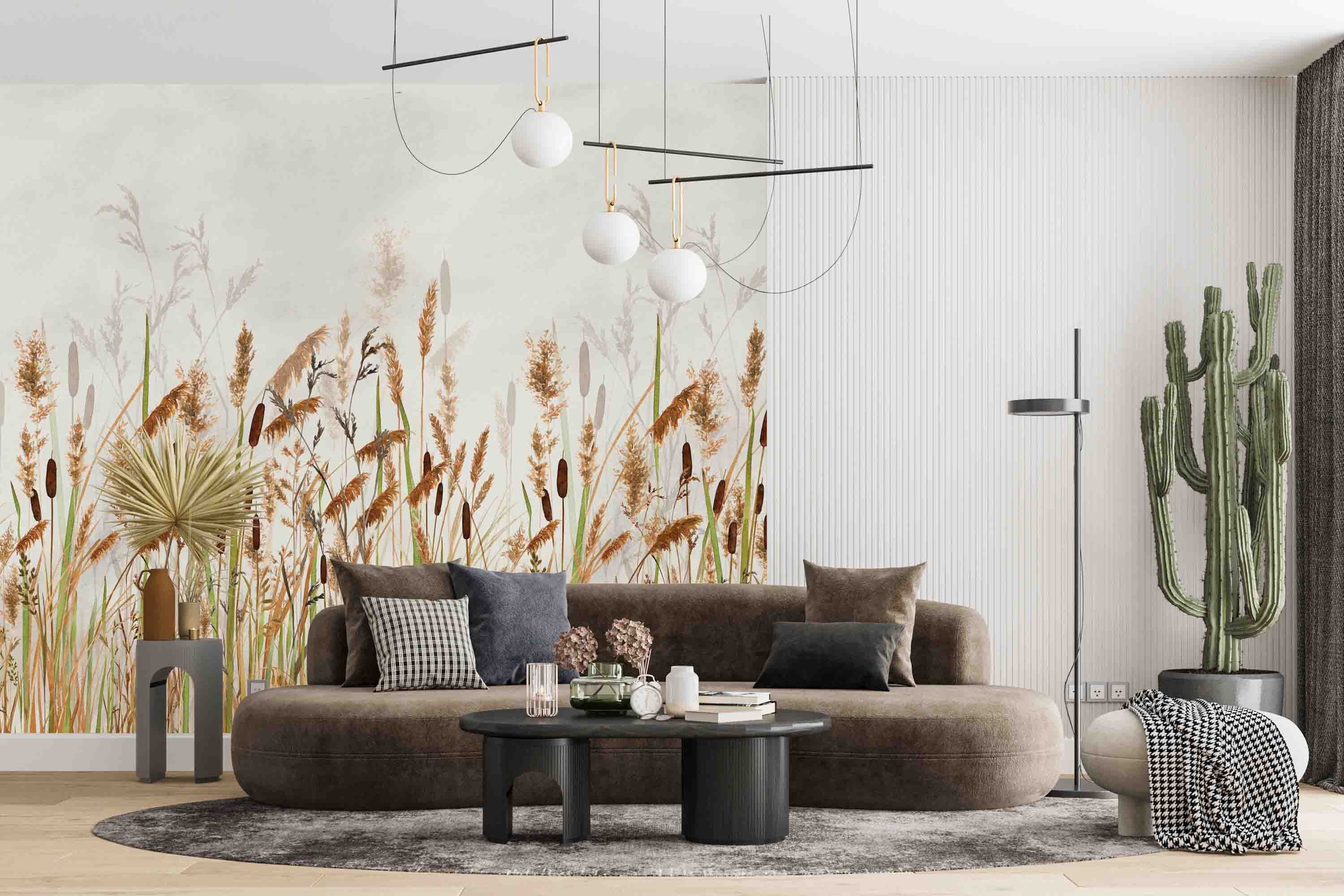 Wallpaper reed Color FREE SHIPPING WORLDWIDE Wall - Etsy