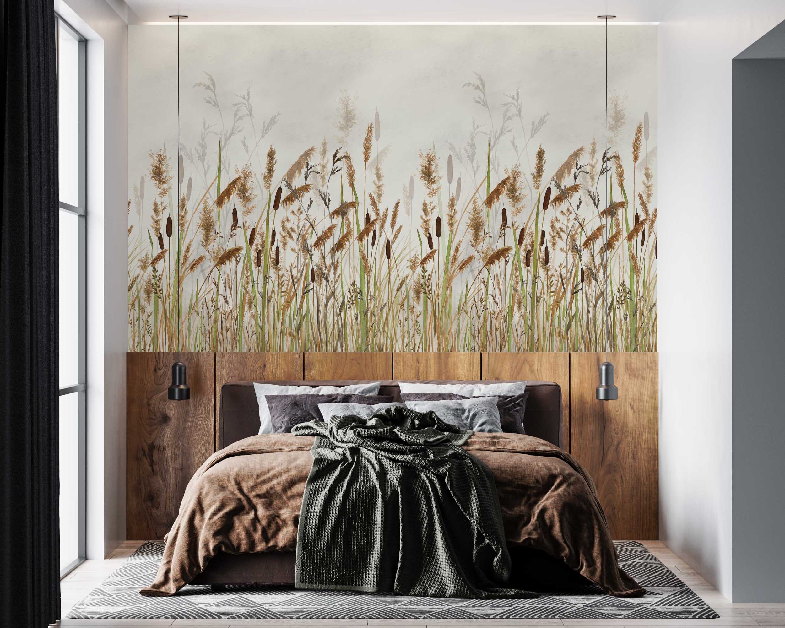 Wallpaper reed Color FREE SHIPPING WORLDWIDE Wall - Etsy