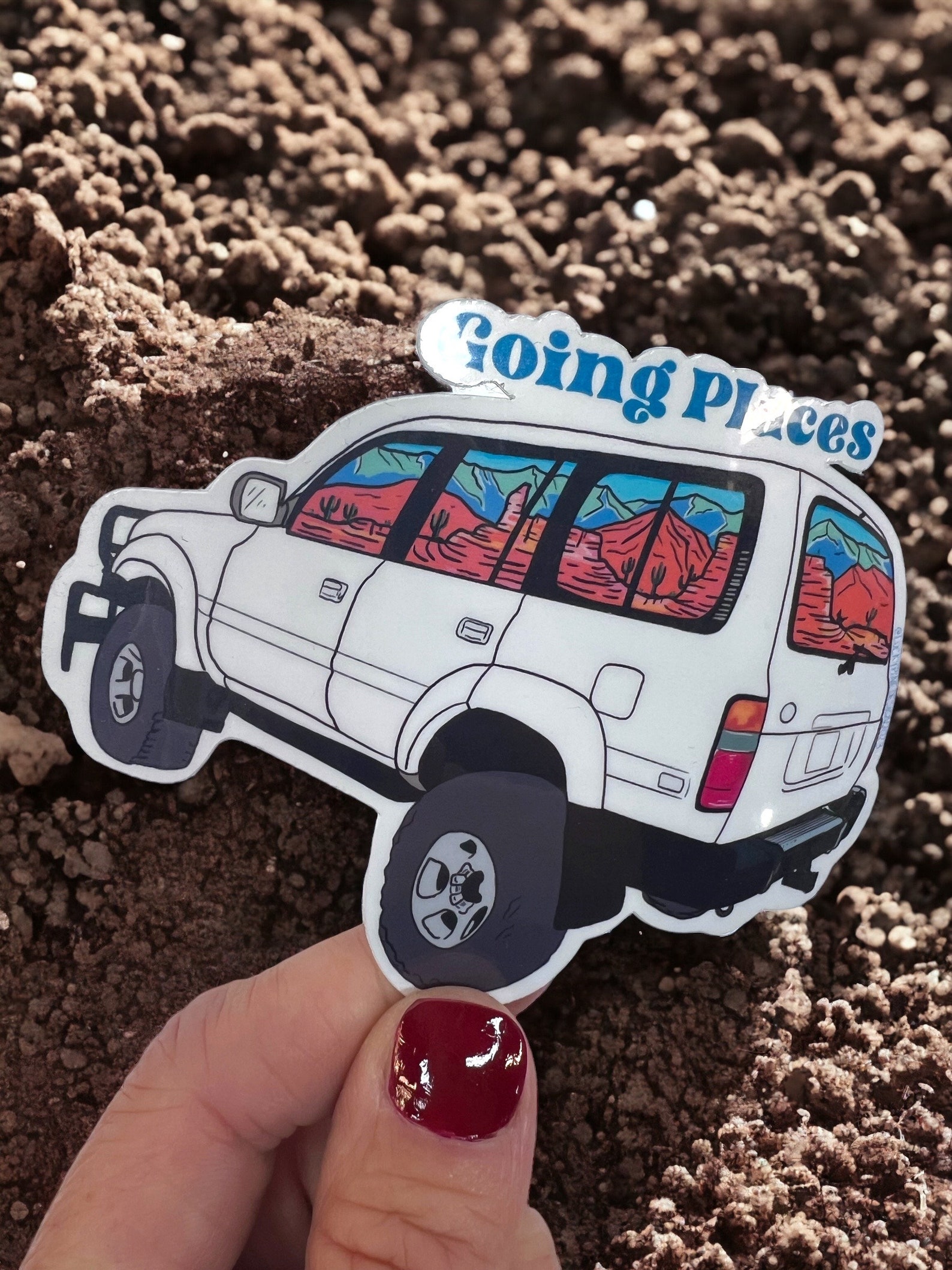 Overland Sticker Overland Sticker, Toyota, Travel Sticker, Cacti Sticker, Mountain ...
