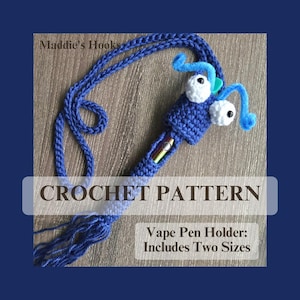 Yip Yip Penjamin ポケットクロッシェパターン - 初心者向けクロッシェパターン - ベイプペンホルダー - ベイプペンストラップ - クロッシェカートホルダー