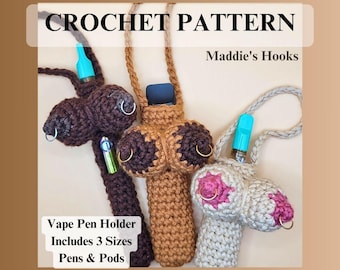 Penelope Pocket – Vape Pen Holder – Beginner Friendly Crochet Pattern (US Terms)