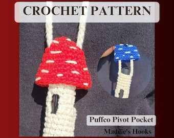 Puffco Pivot Mushroom Pocket – Beginner Friendly Crochet Pattern (US Terms)