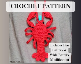 Larry the Lobster Penjamin Pocket – Vape Pen Holder – Lobster Amigurumi Crochet Pattern (US Terms)