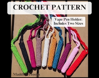 Penjamin Pocket – Vape Pen Holder – Beginner Friendly Crochet Pattern (US Terms)