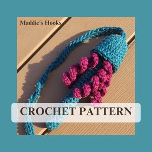The Jellyfish Penjamin Pocket Crochet Pattern - Beginner Friendly Crochet Pattern - Vape Pen Holder - Vape Pen Lanyard - Crochet Keychain