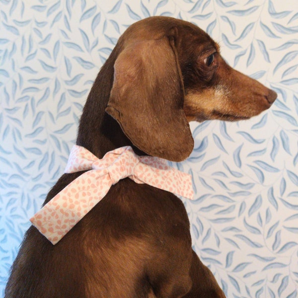 Liberty print pink cotton pet neck tie