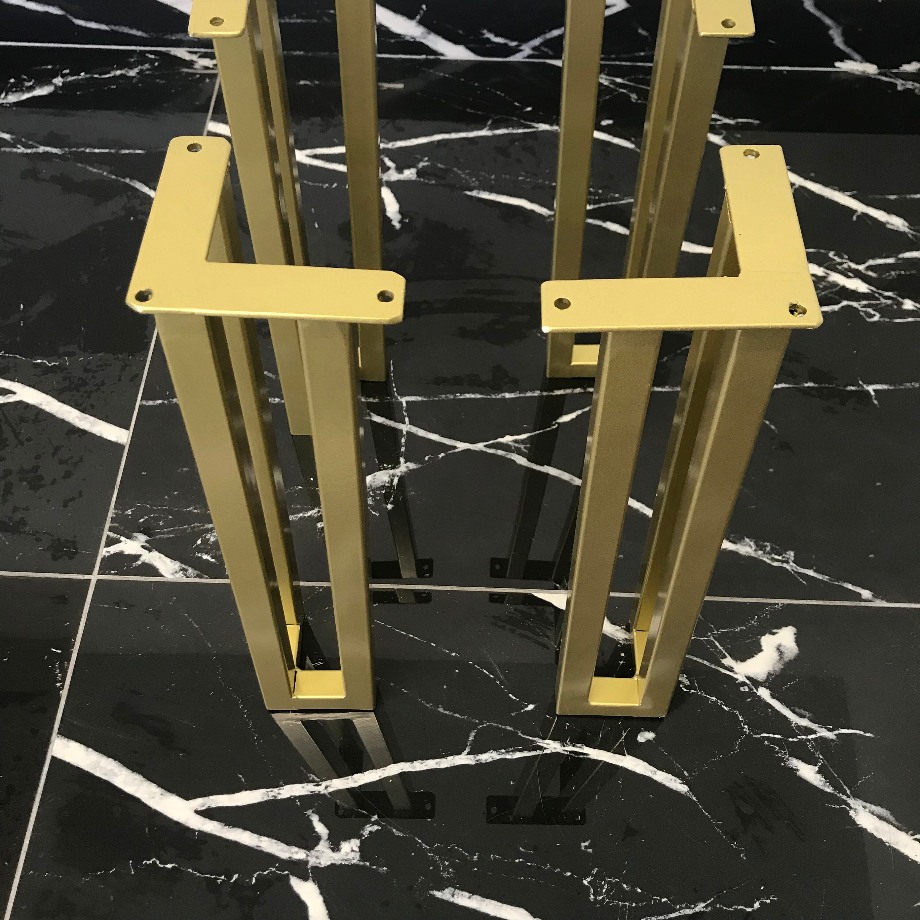 Gold Metal Table Legs Set Of4 Dining Table Legs Metal Desk Etsy Australia