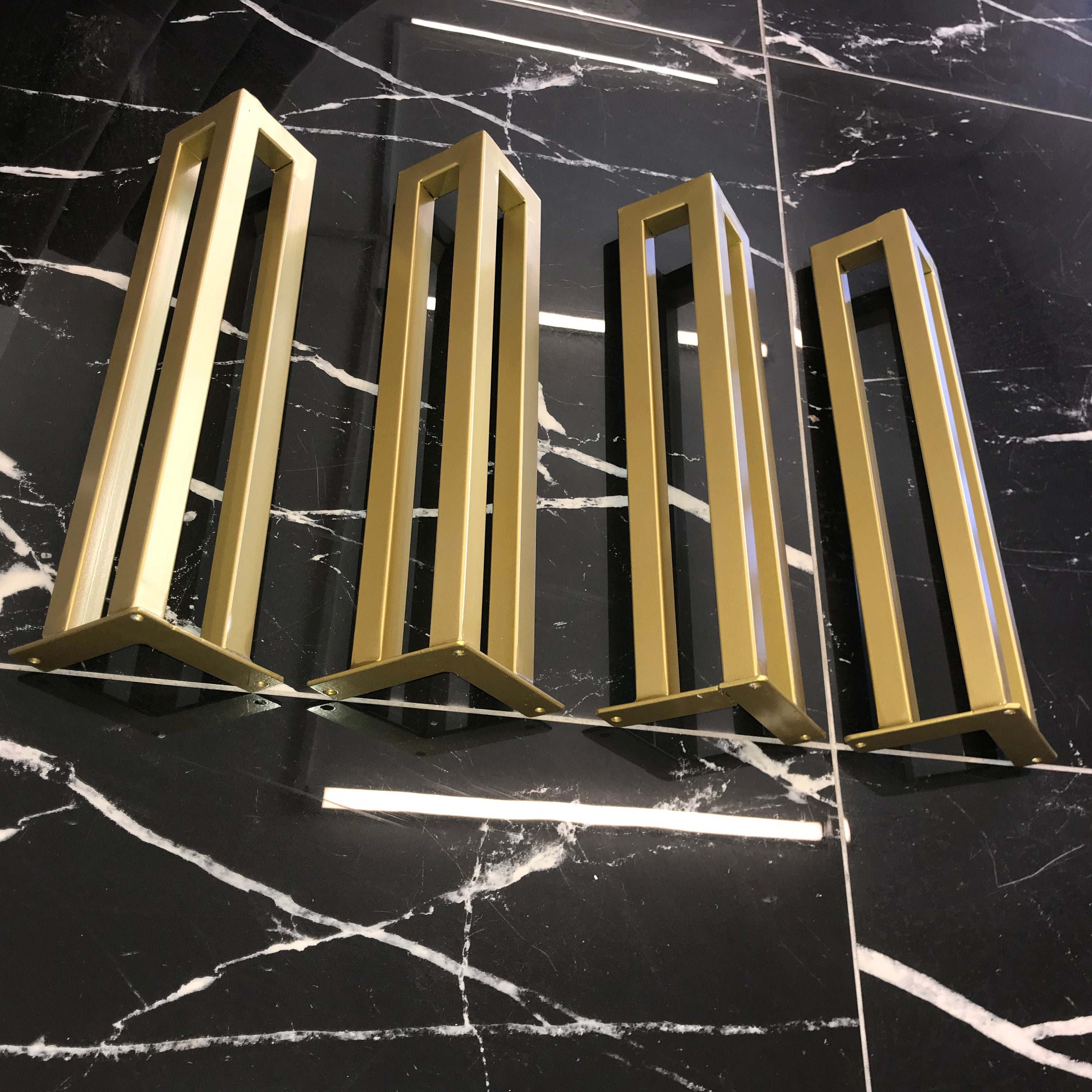 Gold Metal Table Legs Set Of4 Dining Table Legs Metal Desk Etsy Australia