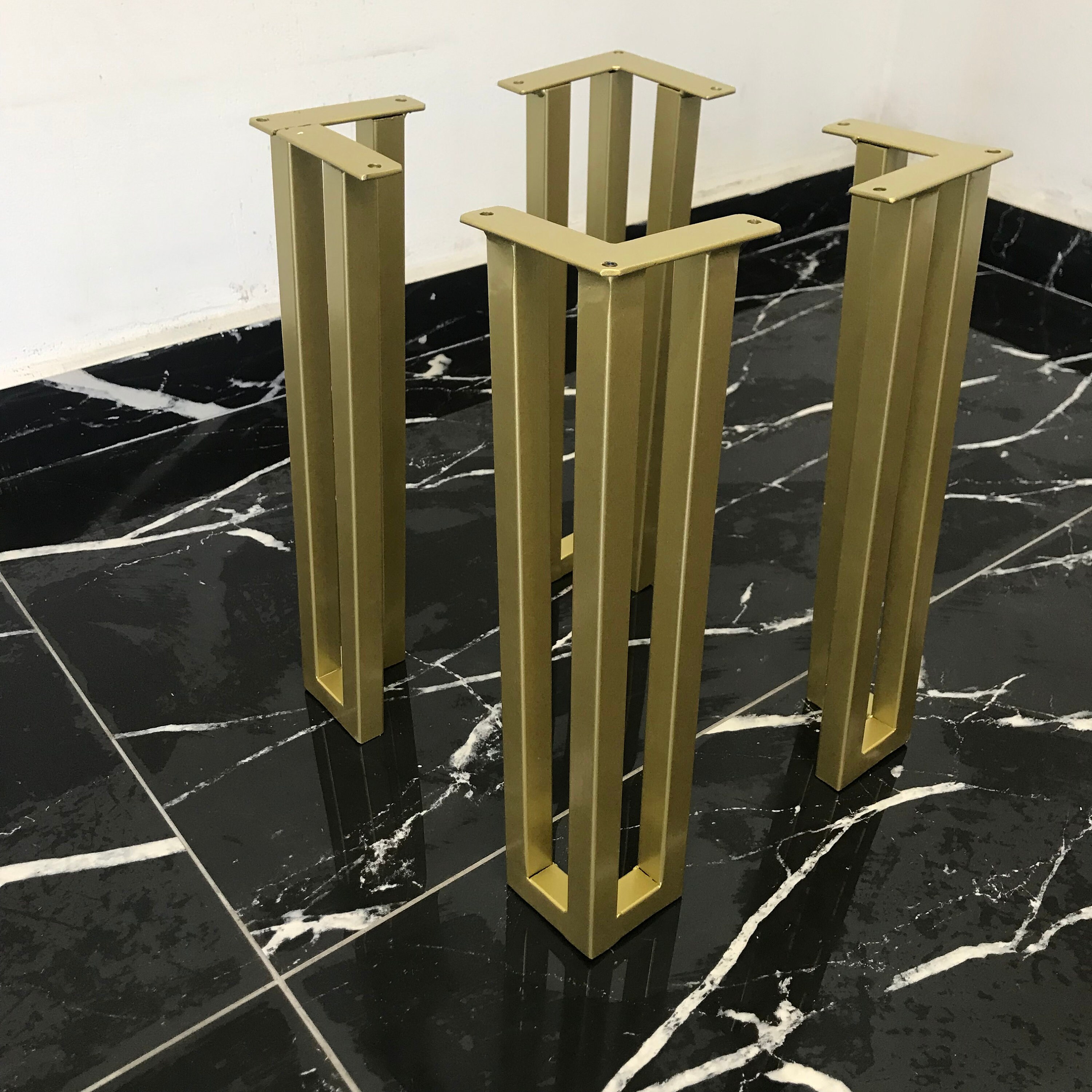 Gold Metal Table Legs Set Of4 Dining Table Legs Metal Desk Etsy Australia