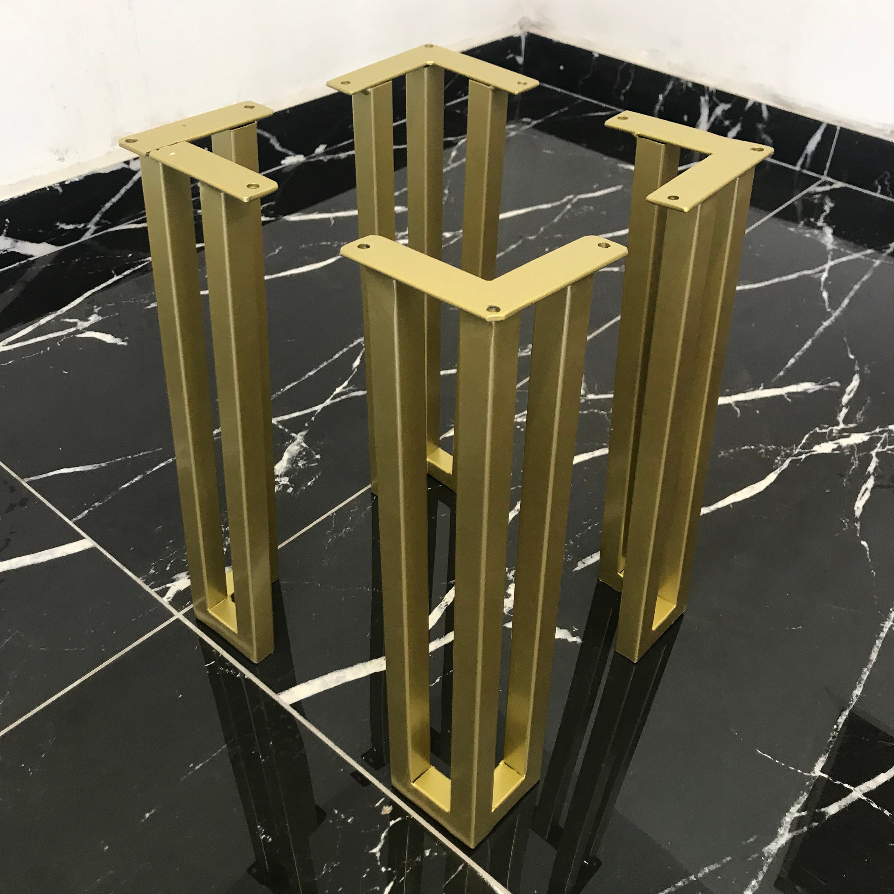 Gold Metal Table Legs Set Of4 Dining Table Legs Metal Desk Etsy Australia