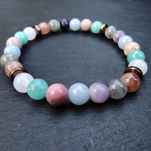 Healing Crystals PTSD Support Bracelet, Mental health bracelet, Emotional trauma bracelet