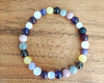 Edelsteenarmband menopauze: handgemaakte kristallen steun van 6 mm