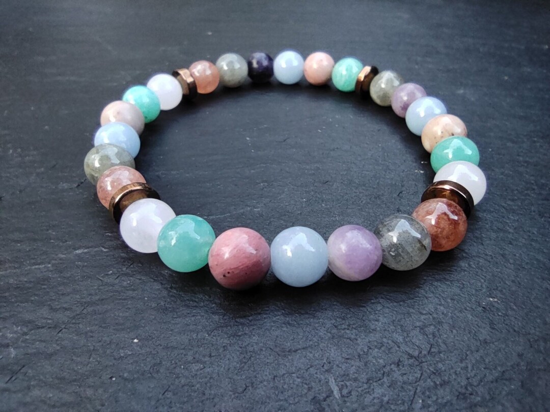 Healing Crystals PTSD Support Bracelet, Mental Health Bracelet