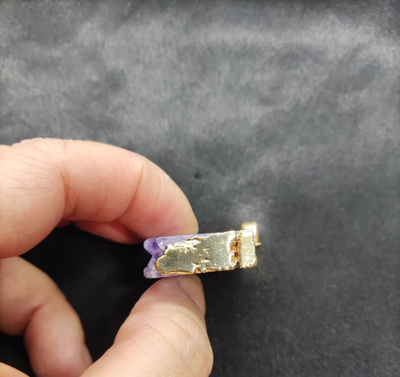 Beautiful Amethyst Slice Necklace, Amethyst Slice Pendant, Raw Amethyst Necklace, Amethyst Druzy, Crystal Necklace, Locket necklace