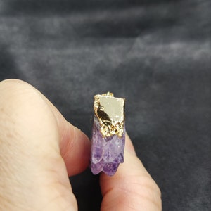 Beautiful Amethyst Slice Necklace, Amethyst Slice Pendant, Raw Amethyst Necklace, Amethyst Druzy, Crystal Necklace, Locket necklace