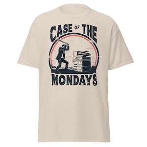 T-shirt Meme Case Of The Mondays / Divertente regalo per amico collega di ufficio / T-shirt ispirata allo spazio ufficio / Colori confortevoli / Camicia divertente per papà
