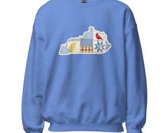 Kentucky State quilt patchwork sweater | KY-trui met ronde hals