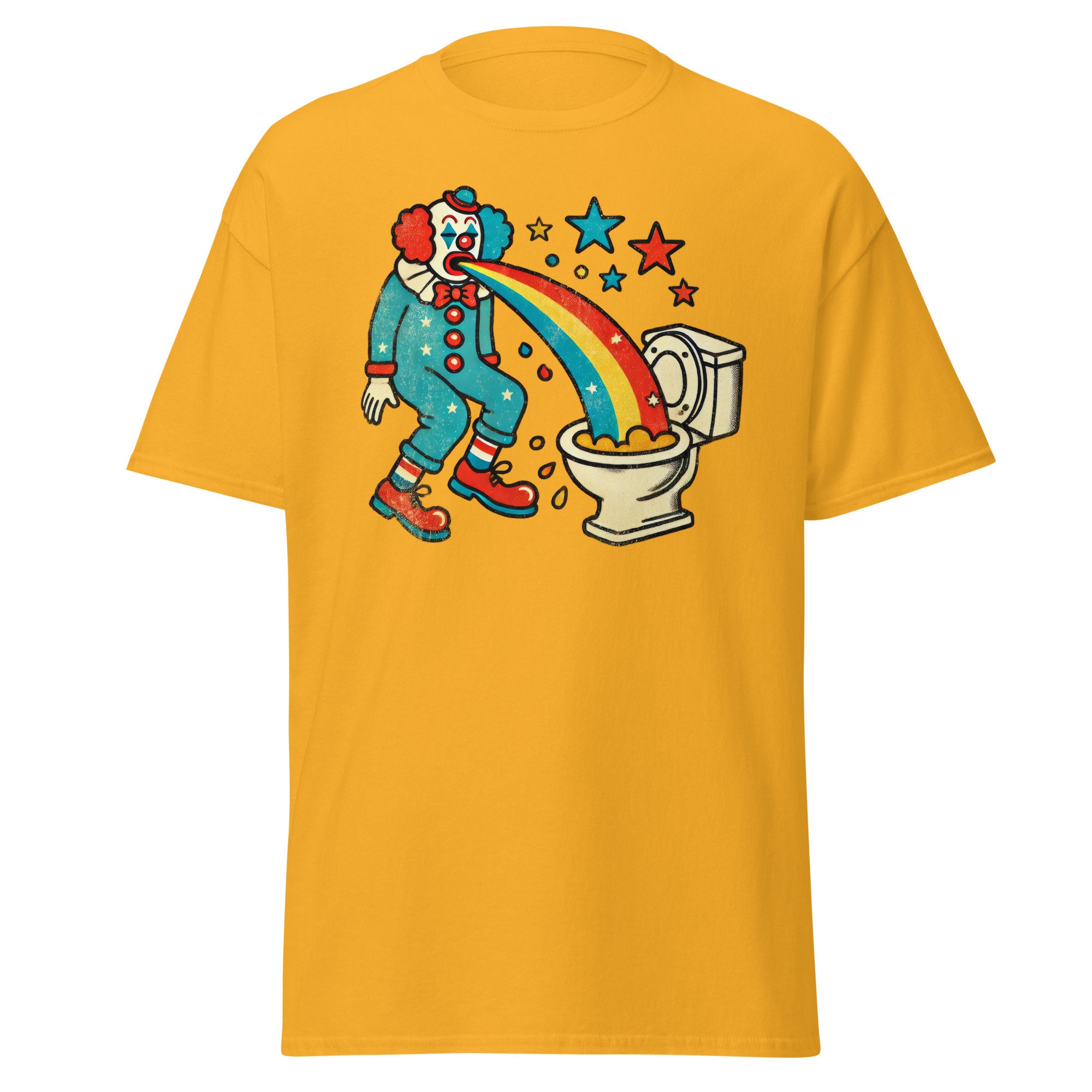 Funny Clown Rainbow Puke T-shirt - Etsy
