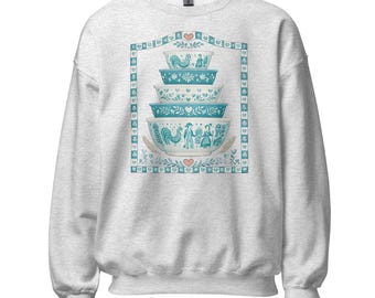 Vintage Pyrex Bowls-sweater – Retro Kitchen Cottagecore-trui