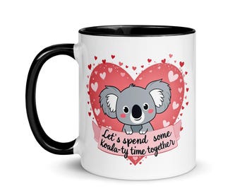 Koala Valentine's Day Coffee Mug: "Koala-ty Time" Ceramic Mug