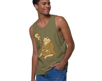 Tanktop Frog Smoking Pipe – Vintage Japanese Art Design