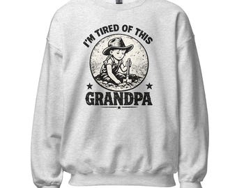 Ik ben dit opa-sweater beu | Grappige western met ronde hals