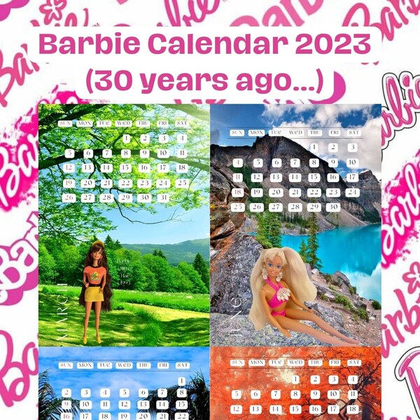 Barbie 2023 Calendar - Etsy
