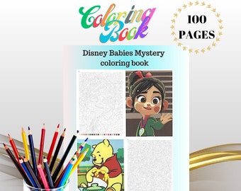 Coloring Book Color by number Printable PDF Instant Digital Download 100 Pages to Color