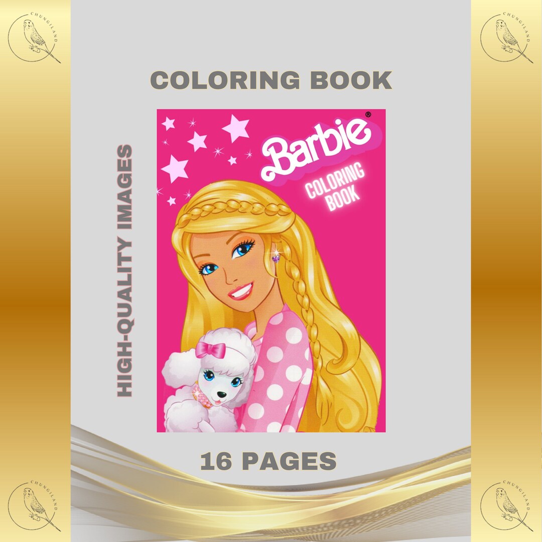 Barbie Coloring Book 16 Pages to Color Printable PDF Instant Digital ...