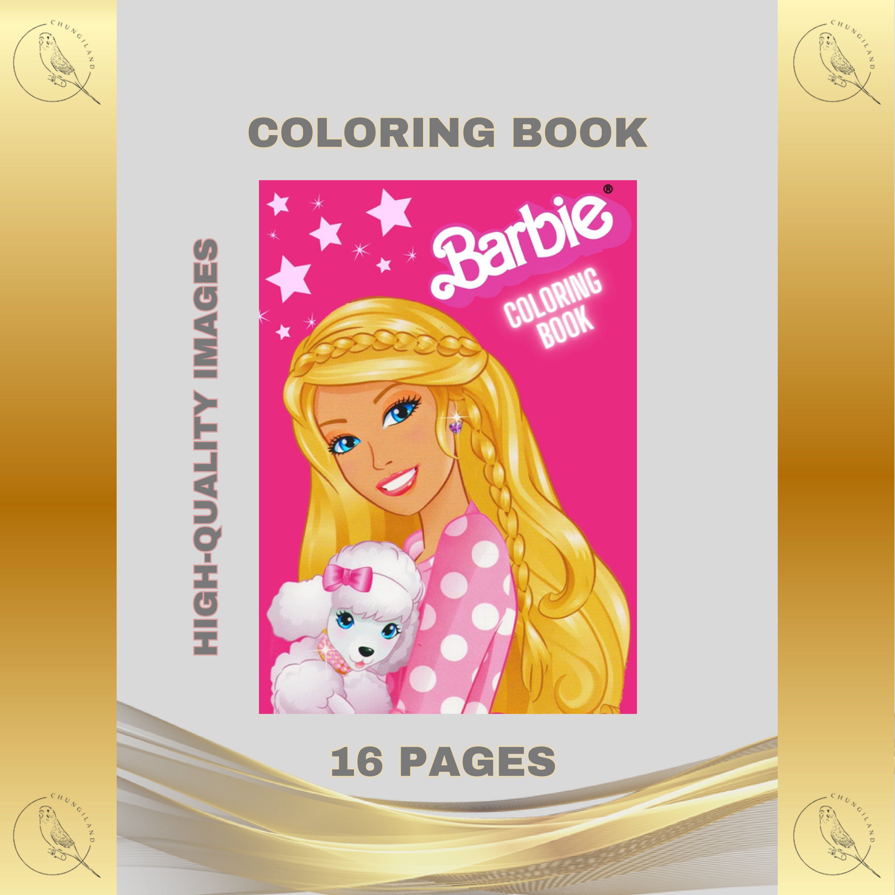 Barbie Coloring Book 16 Pages to Color Printable PDF Instant Digital ...