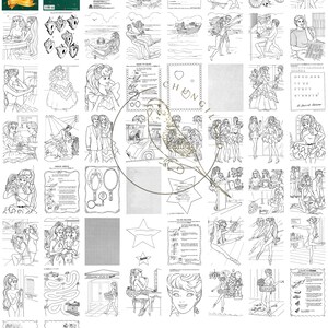 Barbie Holiday Vintage Coloring Book Printable PDF Instant Digital
