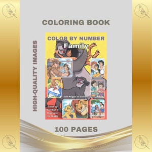 Color by Number 100 Pages to Color Printable PDF Instant Digital Download Retro Vintage DIY Art Fun