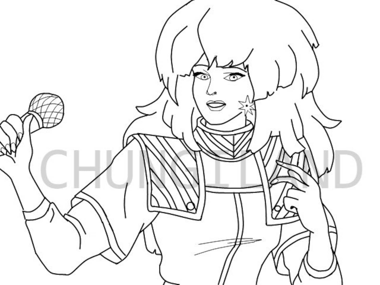 Vintage Coloring Book Jem and the Holograms Printable PDF Etsy