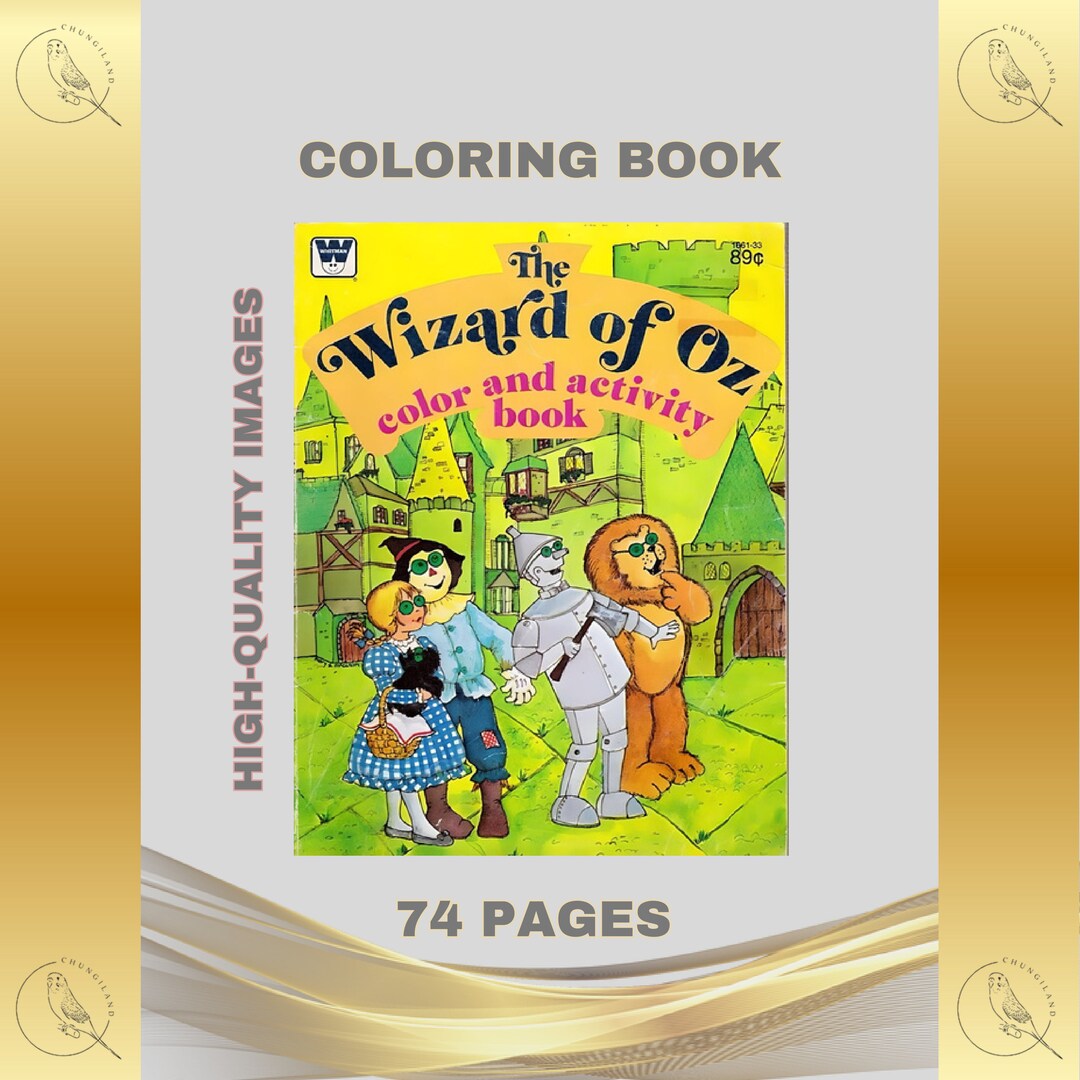 Coloring Book the Wizard of Oz 1976 Printable PDF Instant Digital ...
