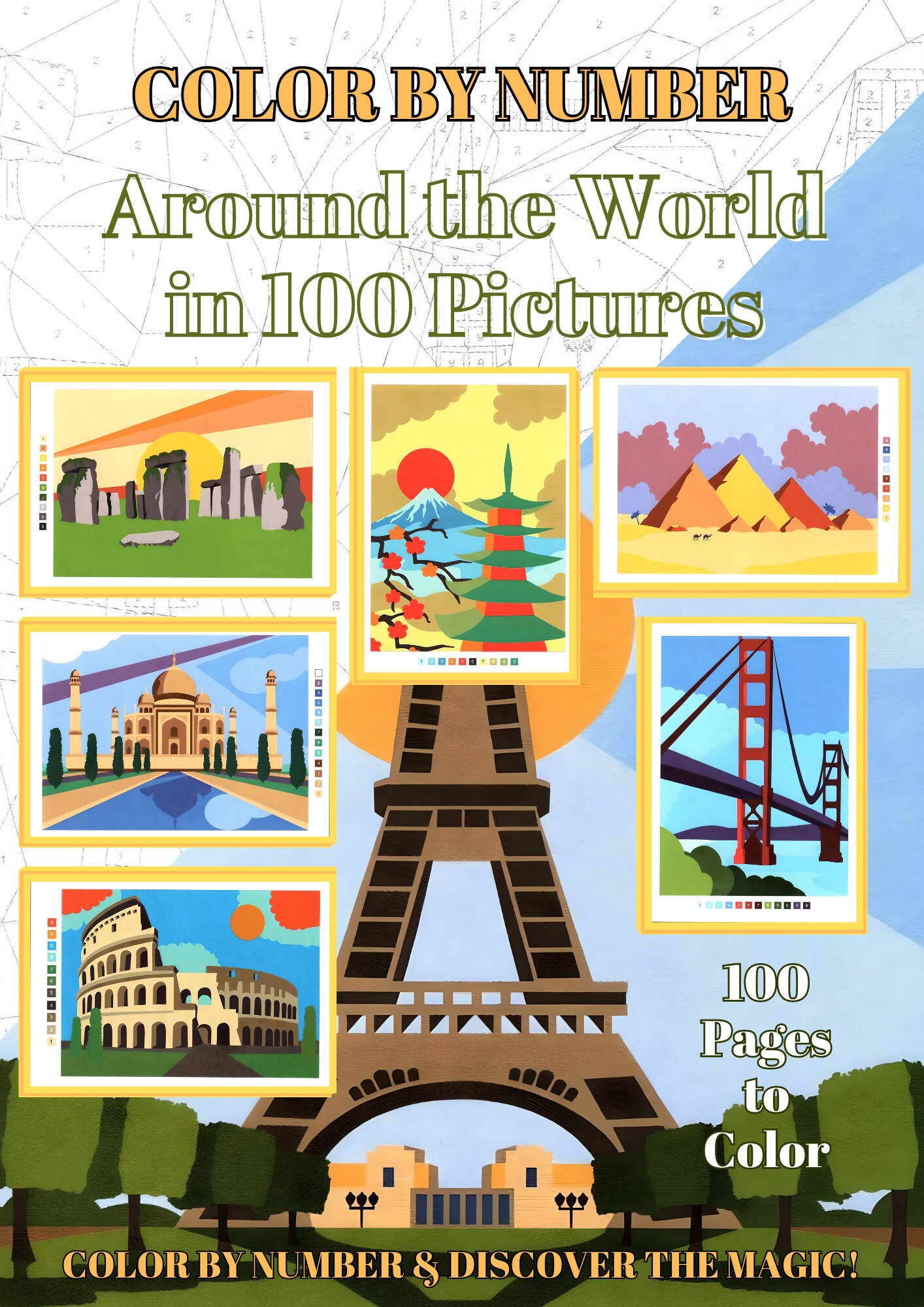 Color by Number 100 Pages to Color Printable PDF Instant Digital ...