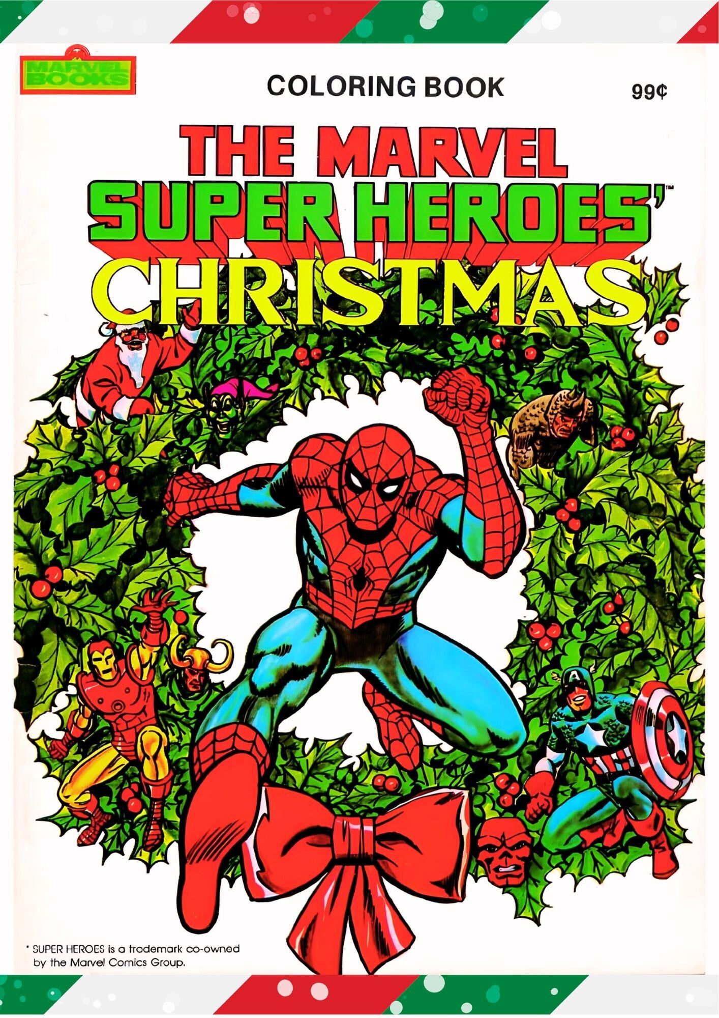 Vintage Coloring Book Super Heroes' Christmas 46 Pages to - Etsy