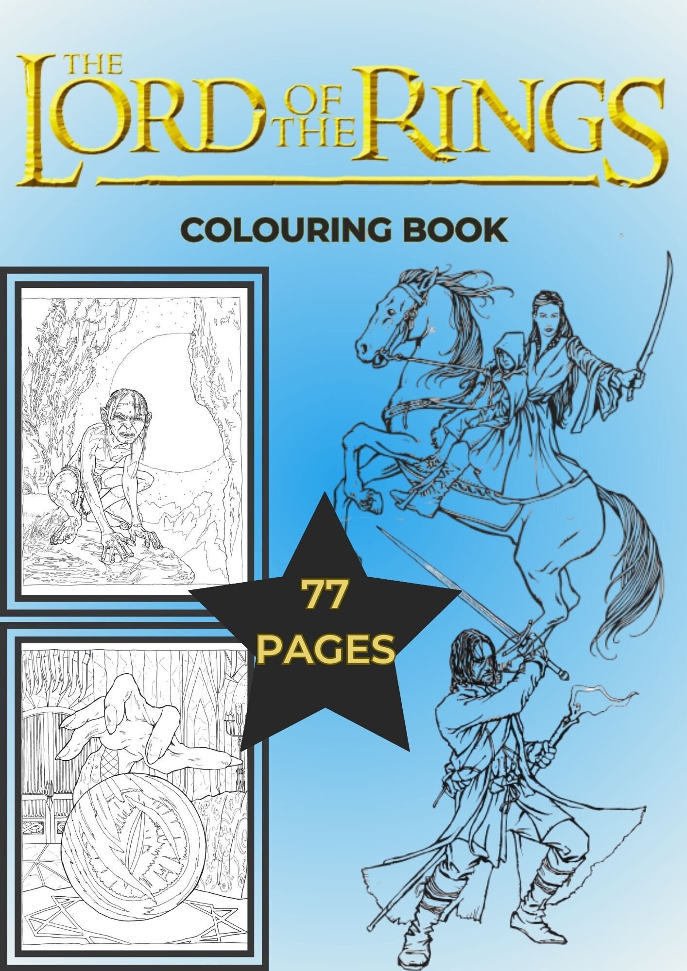 Lord of the Rings Coloring Book - Etsy