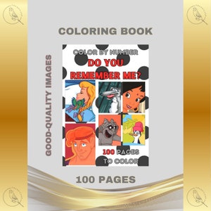 Color by Number Printable PDF Instant Digital Download DIY Antistress Relaxing 100 Pages to Color Kids Adult Fun Indoor Art Vintage Retro