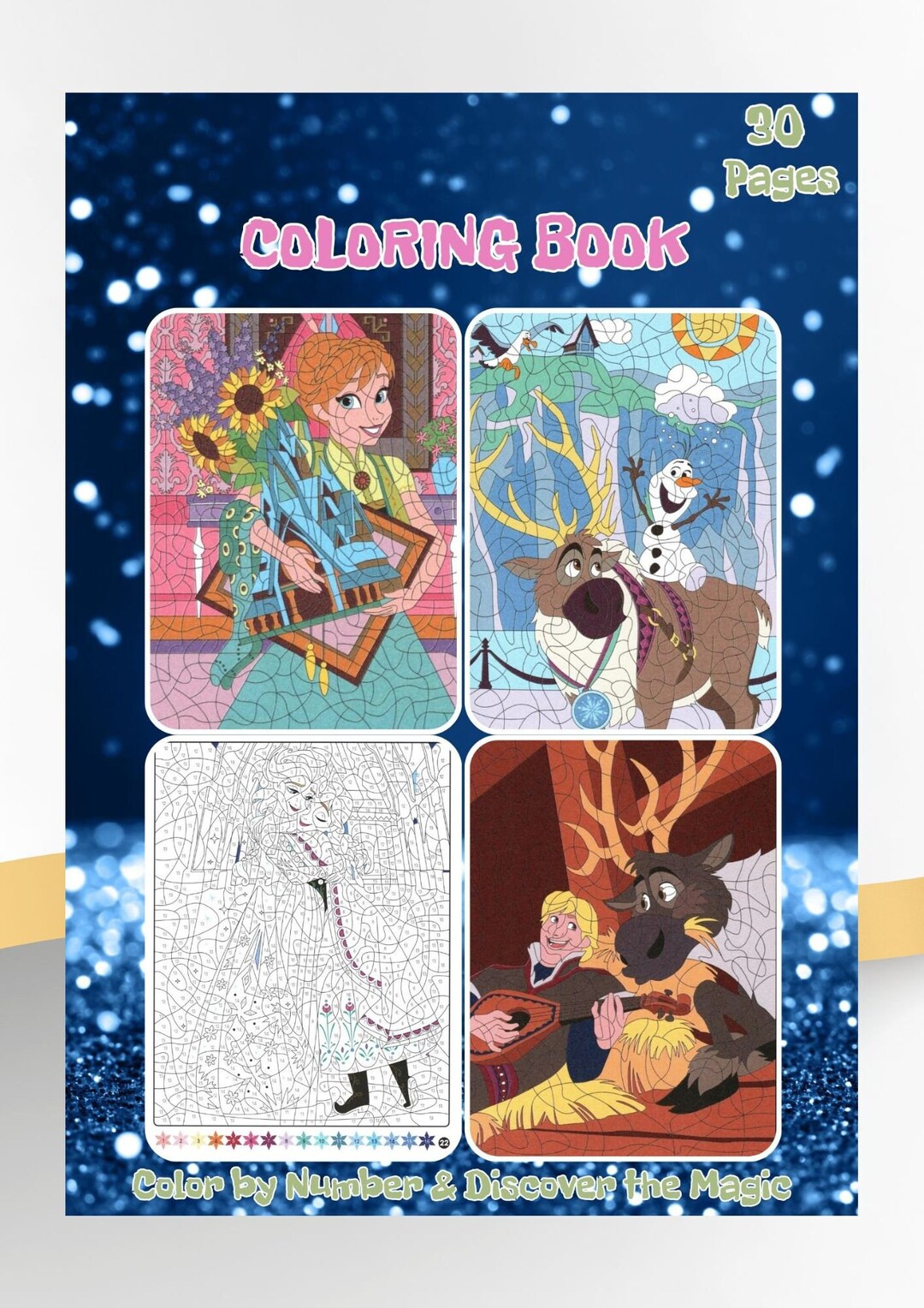 Coloring Book Color by Number Printable PDF Instant Digital Download 30 ...