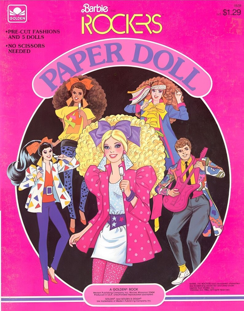 Barbie Ken Paper Dolls Printable PDF Instant Digital Download Retro ...