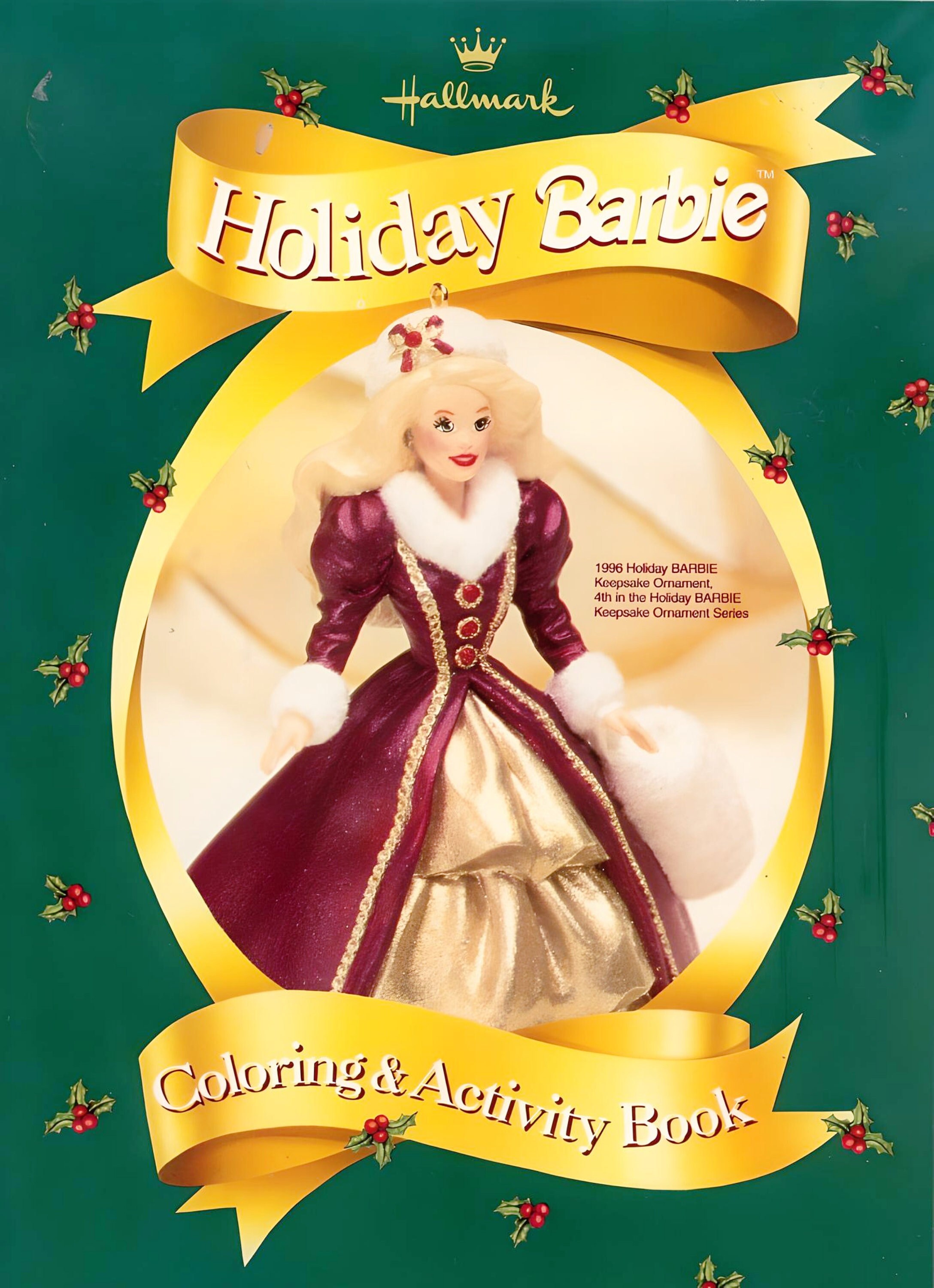 Barbie Holiday Vintage Coloring Book Printable PDF Instant Digital ...