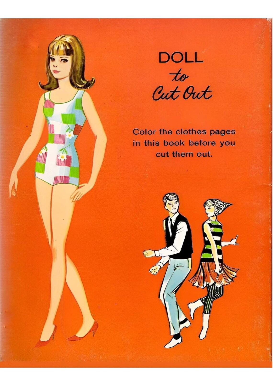 Vintage Barbie Coloring Book and Paper Doll Printable PDF Instant ...