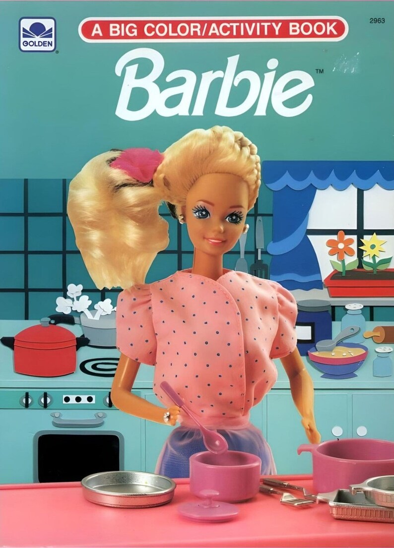 Vintage Coloring Book Barbie Printable PDF Instant Digital Download 54