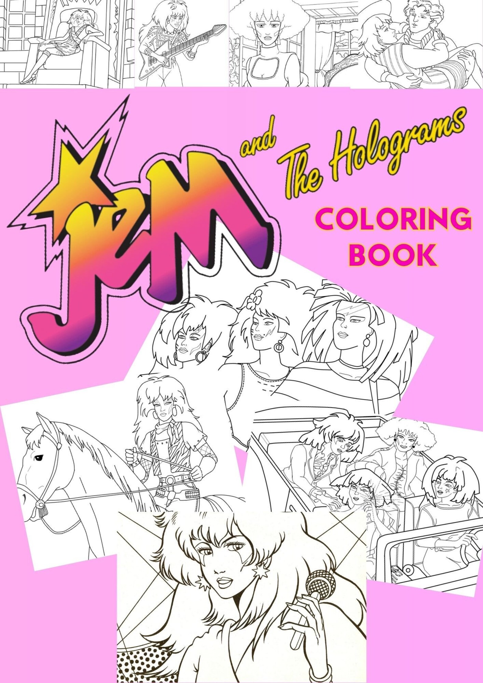 Vintage Coloring Book Jem and the Holograms Printable PDF Etsy