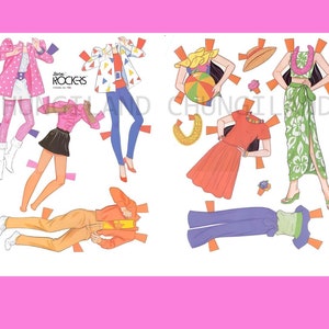 Barbie Ken Paper Dolls Printable PDF Instant Digital Download Retro ...