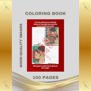 Color by number 100 Pages to Color Printable PDF Instant Digital Download DIY Adult Kids Retro