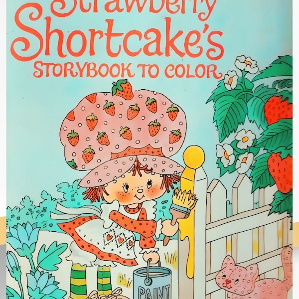 Vintage Strawberry Shortcake Coloring Book - Etsy