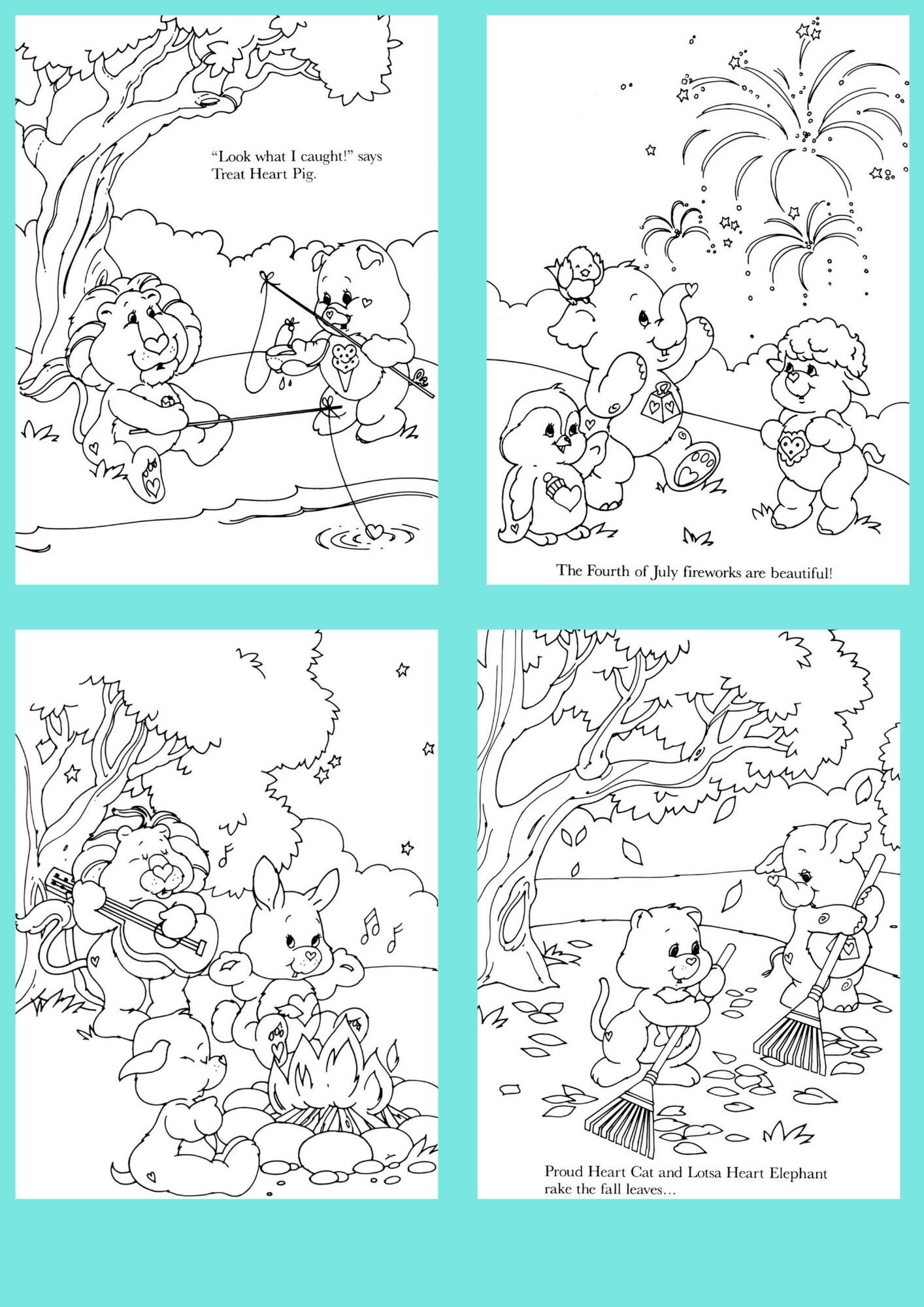 Coloring Book the Care Bears 48pages Printable PDF Instant Digital ...